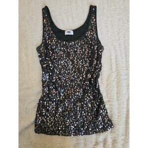 ✨ Old Navy Sequin Tank – Charcoal Heather (2014 Holiday Edition)